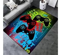 JIAOJING Alfombras Gamer para El Área del Hogar con Diseño De Controlador De Juegos, Alfombras Antideslizantes para Decoración Alfombra De Sala De Estar para Salas De Juegos 60X90Cm