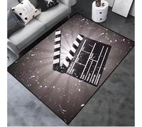 JIAOJING Área De Tablas De Cine Alfombras Noche De Cine Cine En Casa Cine Cine Arte Alfombras Área De Cine Alfombra Tapetes Antideslizantes para Decoración del Hogar 80X120Cm