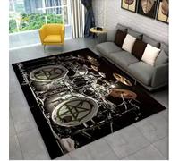 JIAOJING Kit De Batería Instrumentos Musicales Alfombra Antideslizante Dormitorio Cocina Felpudo Balcón Pasillo Área Decoración Alfombra 140X200Cm