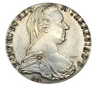 JIAOJING Moneda Conmemorativa Austria Habsburgo 1780 María Teresa Copia De Plata Chapada En Cuproníquel Moneda De Recuerdo