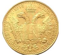 JIAOJING Moneda Conmemorativa De 1915 Moneda De 1 Ducado Francisco José I Copia Dorada De 1 Ducado De Los Habsburgo