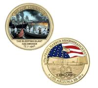 JIAOJING Moneda Conmemorativa del 80º Aniversario del Ataque A Pearl Harbor Moneda De Coleccionista Chapada En Oro, Challenge Coin, Regalo De Recuerdo