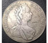 JIAOJING Monedas Conmemorativas 1758 Austria-Habsburgo-María Viena-Moneda De Copia Taler Plateada Chapada En Plata