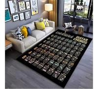 JIAOJING Música Básica Teoría De Acordes De Guitarra Diagrama Alfombra De Piano Salón Tapete para Dormitorio Sofá Felpudo Decoración Esterilla Antideslizante 160X230Cm