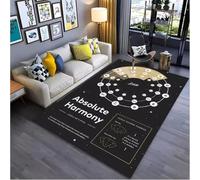 JIAOJING Música Básica Teoría De Acordes De Guitarra Diagrama Alfombra De Piano Salón Tapete para Dormitorio Sofá Felpuda Decoración Esterilla Antideslizante 100X160Cm