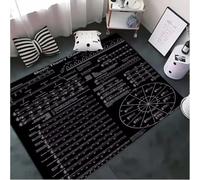 JIAOJING Música Básica Teoría De Acordes De Guitarra Diagrama Alfombra De Piano Salón Tapete para Dormitorio Sofá Felpudo Felpudo Antideslizante 80X120Cm