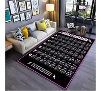JIAOJING Música Básica Teoría De Acordes De Guitarra Tabla Alfombra De Piano Salón Tapete para Dormitorio Sofá Felpudo Decoración Esterilla Antideslizante 50X80Cm