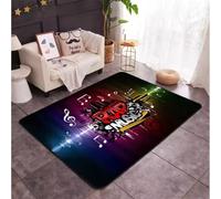 JIAOJING Personalidad De Batería Música Alfombra Antideslizante Grande para Sala De Estar Y Dormitorio 80X120Cm