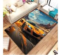 JIAOJING Racing Car Pattern Artwork Rug Bedroom Living Room Carpet For Kitchen Floor Mats Home Decor Non-Slip Floor Pad Mat 100X160Cm