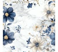 JIAOQSS Papel pintado autoadhesivo Flor bohoRetro floral Papel tapiz adhesivo envoltura de vinilo extraíble para sala de estar Decoración de gabinetes de pared para dormitorio y cocina