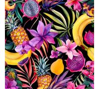 JIAOQSS Papel pintado autoadhesivo Frutas tropicales coloridas Papel tapiz papel de contacto adhesivo para muebles para sala de estar dormitorio