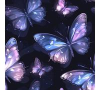 JIAOQSS Papel pintado autoadhesivo Mariposa de dibujos animados con purpurina mariposa para niña Papel tapiz adhesivo papel de contacto adhesivo para muebles para sala de estar dormitorio