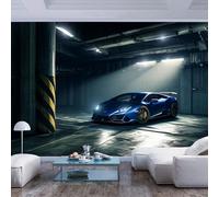JIAOQSS Papel tapiz fotográfico 3D Coche deportivo de almacén Papeles Oficina Dormitorio Decoración del hogar TV fondo carteles Pegatina grande diseño paredes