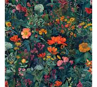 JIAOQSS Vinilo adhesivo para pared Estilo bohemio floral Papel tapiz adhesivo papel de contacto de vinilo impermeable para dormitorio cocina sala de estar gabinete de pared estante armario