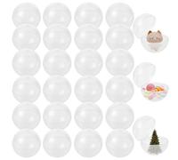 Jiaoshou Pan 100 Piezas Bolas Transparentes Rellenables, 2.8 cm Bolas de Plástico para Rellenar, Cápsulas Redondas Vacías para Máquinas Automáticas, Decoración Navideña, DIY y Fiestas (Transparente)