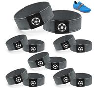 Jiaoshou Pan 12 Piezas Bandas Fijadoras de Cordones, Cordones de Fijación para Botas de Fútbol, Contra los Nudos Deshechos para Zapatos Deportivos y de Ocio (18 cm)