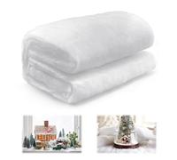 Jiaoshou Pan Manta de Nieve Artificial 80 × 240 cm, Alfombra de Nieve Decorativa en Rollo, para árbol de Navidad, Pueblo y decoración Invernal