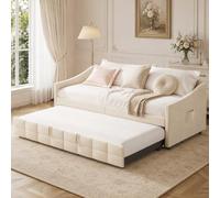 JiaOyu Sofá cama multifuncional extensible 90/180 x 200 cm, sofá de 2 plazas con función de dormir y somier, tapizado en terciopelo, ideal para salón y habitación de invitados, sin colchón (TypC+