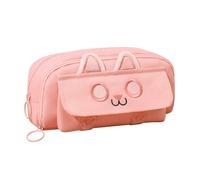 JIAOYUNLILI Estuche para lápices de gran capacidad, estuche con cremallera, estuche para lápices de gato 3D para niñas y niños, suministros de vuelta a la escuela, bolsa de papelería, organizador de