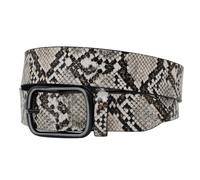 JIARY Cinturón Ajustable De Cuero con Estampado Animal para Mujeres Y Hombres, Cinturón De Mujer De Piel Serpiente con Hebilla Rectangular para Uso Diario Fiesta,Gris,125CM/49.2''