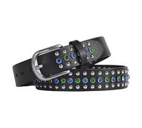 JIARY Cinturones con Tachuelas para Hombre Mujer,Cinturon Negro Hombre,Cinturones Stile Hip-Hop Street Cinturón Punk Rock Casual para Vaqueros,Chaquetas,Disfraz Rapero,Negro,105CM/41.3''