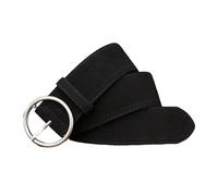 JIARY Cinturones De Piel Mujer, Cinturón Ancho De Ante, Cinturón De Mujer Gamuza Marrón con Hebilla Dorada,Cinturón Grueso Retro para Pantalones Vaqueros,Prendas De Punto,Negro,100CM/39.4''
