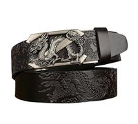 JIARY Negro,110CM/43.3' Cinturón Para Hombres,Cinturon Cowboy Cowgirl Occidental,Cinturón Vintage Moda Leather Trabajar Fiesta Vaquero Cinturones