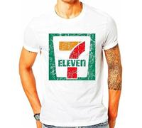 jiashunbi GANZHU 7 Eleven T Shirt White Cotton Seven 11 Vintage Men Gift White