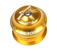 JIASHUNHE ArañAs para Bicicletas Auriculares MTB, Auriculares cónicos for Bicicleta de montaña, Juego Cuencos, rodamiento dirección, Caja una Sola Pieza 44mm(Gold)