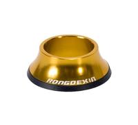 JIASHUNHE ArañAs para Bicicletas Tapa for Auriculares MTB, Cubierta Superior for vástago de Bicicleta Carretera, Junta tórica aleación Aluminio, Tubo Horquilla 28,6mm, Piezas for(Gold)