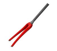 JIASHUNHE Horquilla MTB 1 Uds. Horquilla de piñón Fijo Carretera Fibra Carbono for Bicicleta, Horquilla Delantera Tubo cónico Completo 28,6 MM(Red)