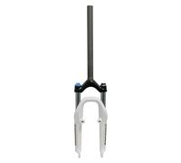 JIASHUNHE Horquilla MTB 1 Uds Tubo de Cabeza extensión 20 Pulgadas Bloqueo suspensión Bicicleta montaña Plegable Horquilla Delantera Amortiguador Impacto Frontal hidráulico modificación(White)