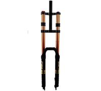 JIASHUNHE Horquilla MTB Horquilla Delantera De Doble Hombro 27,5 Pulgadas/29 X 2, Pulgadas For Bicicleta Montaña, Suspensión Neumática 150 Mm Recorrido, For Eléctrica 100 9(27.5BLACK Gold)
