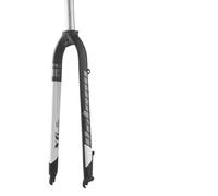 JIASHUNHE Horquilla MTB Horquilla rígida for Bicicleta de montaña, Ligera, Mate, con Freno Disco, Tubo Recto, 26/27,5/29 Pulgadas(26-27.5 White)