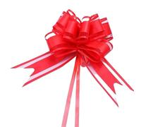 JIASHUNHE Lazos Regalo 10/20 Piezas de Lazos Hilo Nieve for Tirar la Cinta del Coche, Lazo for decoración Regalos cumpleaños, for Boda, Flor(01-Red,10pcs)