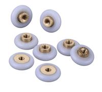 JIASHUNHE Ruedas Mampara Ducha 8 Piezas de Nailon y latón for Puertas Ducha, Ruedas 18 mm diámetro, Repuesto for mamparas