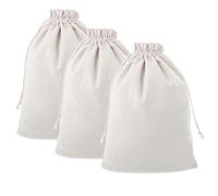 JIASI&JIESY 3 Piezas Bolsa de Pan, Bolsa Tela Lino Algodón, Reutilizable para Pan, Nueces, Frutas, Granos, 30x40cm