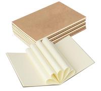 JIASI&JIESY Pack de 8 Mini Libretas B7 (12,5 x 9 cm) - Papel Crema - 30 Hojas/60 Páginas de Puntos (Dot Grid) - Bloc de Notas para Bullet Journaling, Notas y Listas de Tareas