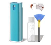 JiaTeums Jiateums Electronics - Spray limpiador de pantalla táctil para monitor, tablet, TV, Tesla, OLED para lentes de sol con recarga, cepillo y herramienta de limpieza, azul