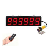 JIAWANSHUN Contador digital LED Contador digital con pantalla de hasta 999999 Contador digital grande de 4 pulgadas con sensor infrarrojo, conteo automático para cintas transportadoras 100-240 V