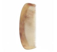 JIAWEILI Peine de cuerno de oveja natural antiestático hecho a mano sin asa, peine profesional de masaje para el cabello suave
