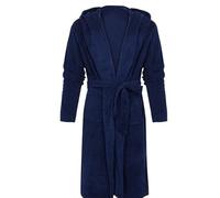 JiaWell Albornoz con Capucha for Hombre, Talla Grande, Unisex, Color sólido, Unisex, for Hombre y Mujer.(Bleu Marine,3XL)