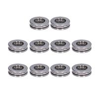 Jiawu 10 Rodamientos de Bolas de Empuje Plano, Kit de Rodamientos de Metal Axiales en Miniatura Desmontables de Alta Precisión, Tamaños Estándar 51100-51105 para Carga Axial, Acero para (51103)