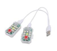 Jiawu 2 Luces LED Estroboscópicas con Control Remoto, Luces de Advertencia RGB Recargables para Ciclistas y Excursionistas