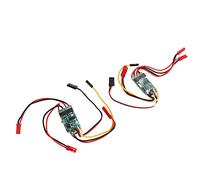 Jiawu 2 Piezas ESC Cepillado, ESC RC Bidireccional de Doble Vía para Motor Cepillado 130 180, RC de Doble Vía con Disipación de Calor a Prueba de Salpicaduras para Tanque de Barco Modelo