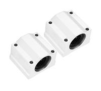 Jiawu 2 Piezas SC20UU Bloque Deslizante de Rodamiento de Bolas de Movimiento Lineal de 20 Mm, Buje Deslizante Lineal CNC de Aleación de Aluminio, Bloque de Rodamiento de Carga Resistente a la