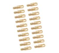 Jiawu 20 Piezas Conectores Giratorios con Ojales Giratorios de Latón con Doble Ojal para Llaveros, Carteras, Sujeción Segura para Manualidades y Bolsos