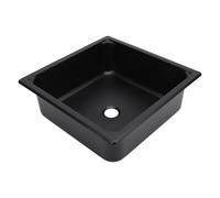 Jiawu 304 Fregadero de una Sola Red de Acero Inoxidable, ni Fregadero de Cocina Cuadrada Resistente para Caravana de Autocaravana, Instalación Incrustada, Capacidad de 12 L (Plastics de