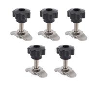 Jiawu 4 Paquete L-Track Double Lug Tuerte Roscado Atacamiento de Tuerca, Cojinete de 5500 Libras, Utilizado con Rastreos L de Vía L para la Cama de Camión o el Control de la Carga