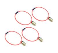 Jiawu 4 Piezas Collar de Cabra con Campana Hebilla Automática Juego de Collar de Oveja de Goma Suave y Cómodo para Animales de Granja, Prevención de Enredos, Experiencia de Sonido Cómoda, Collares